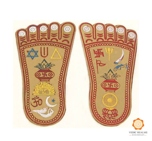 Pratimah-Shri-Laxmi-Charan-Paduka-Decorative-Showpiece---3-cm--(Copper,-Gold)